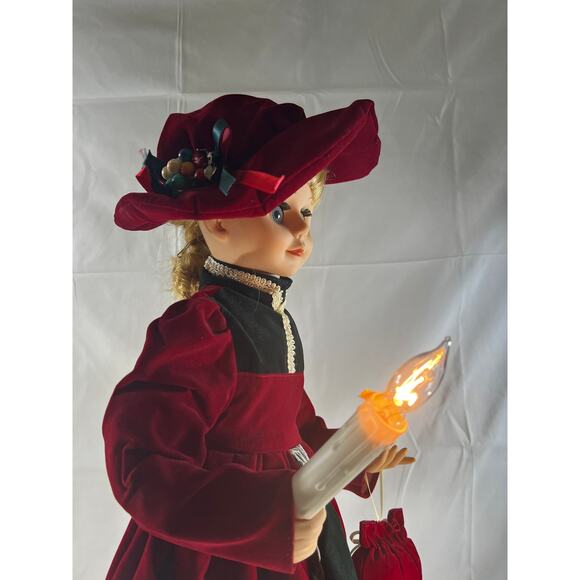 Victorian Animated Christmas Doll Musical Mam'Selle 90s Dynasty Holiday Classic - Picture 17 of 17